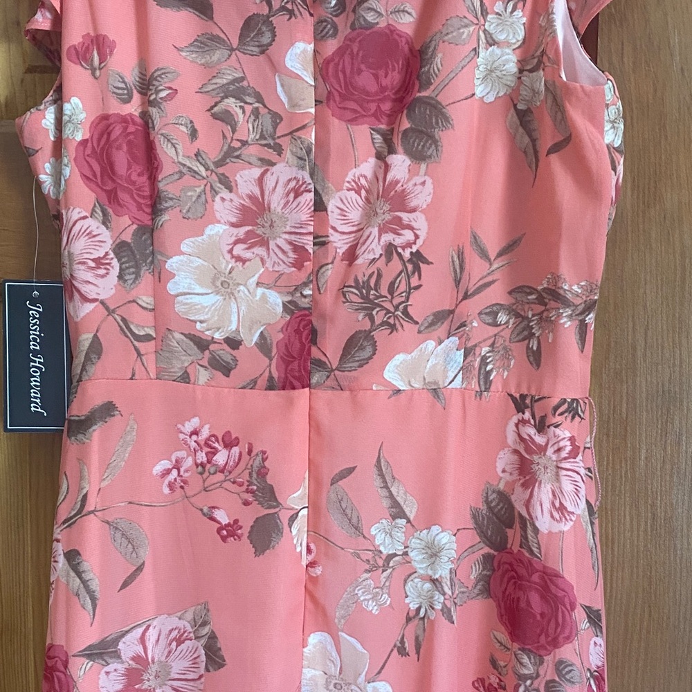 NWT Jessica Howard Floral Pink Wrap Dress Size 10 - Picture 8 of 9